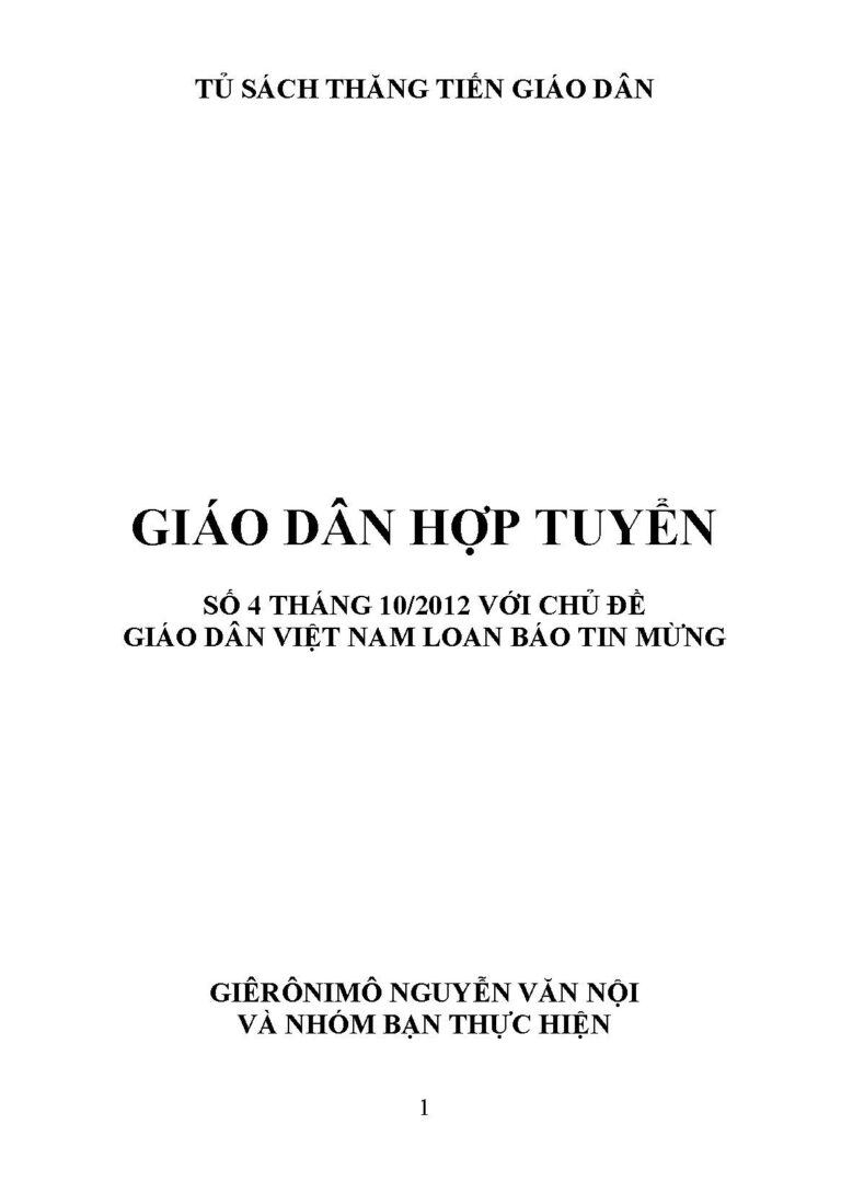 GIÁO DÂN HỢP TUYỂN SỐ 4