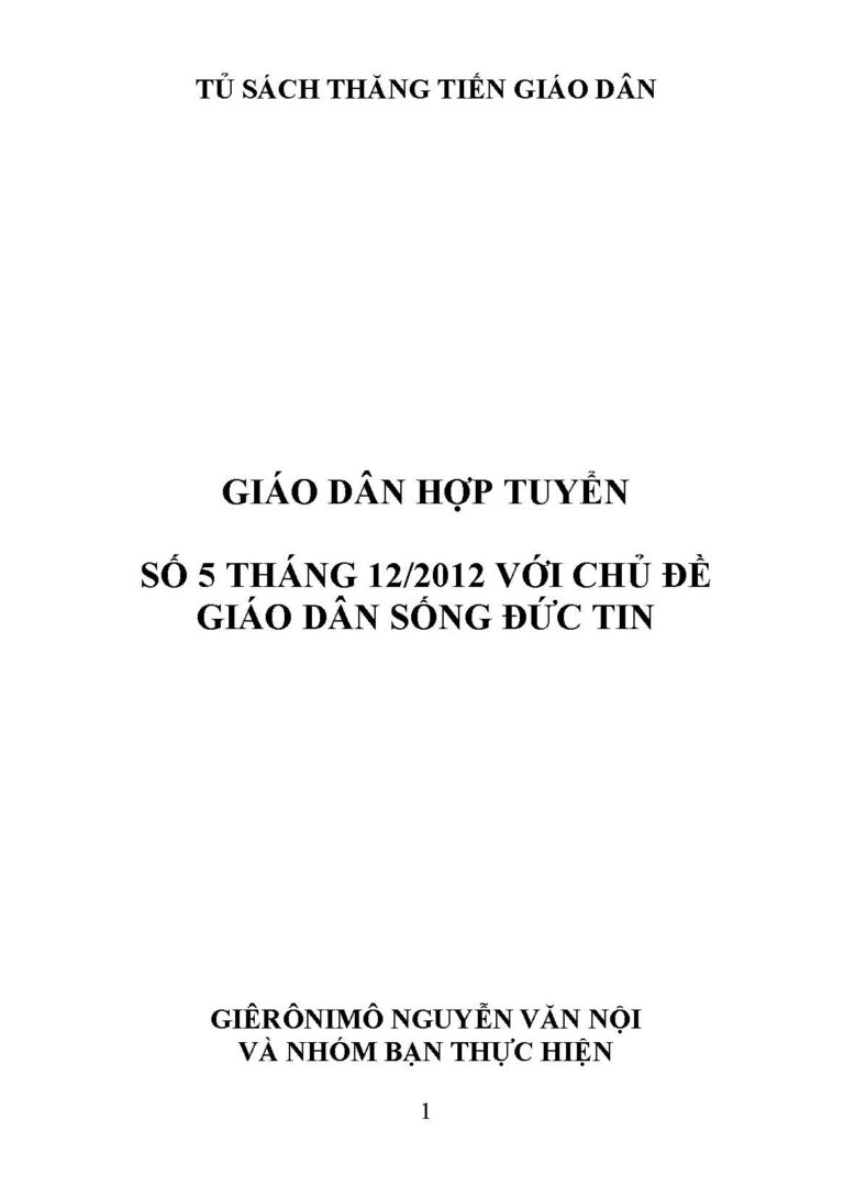 GIÁO DÂN HỢP TUYỂN SỐ 5