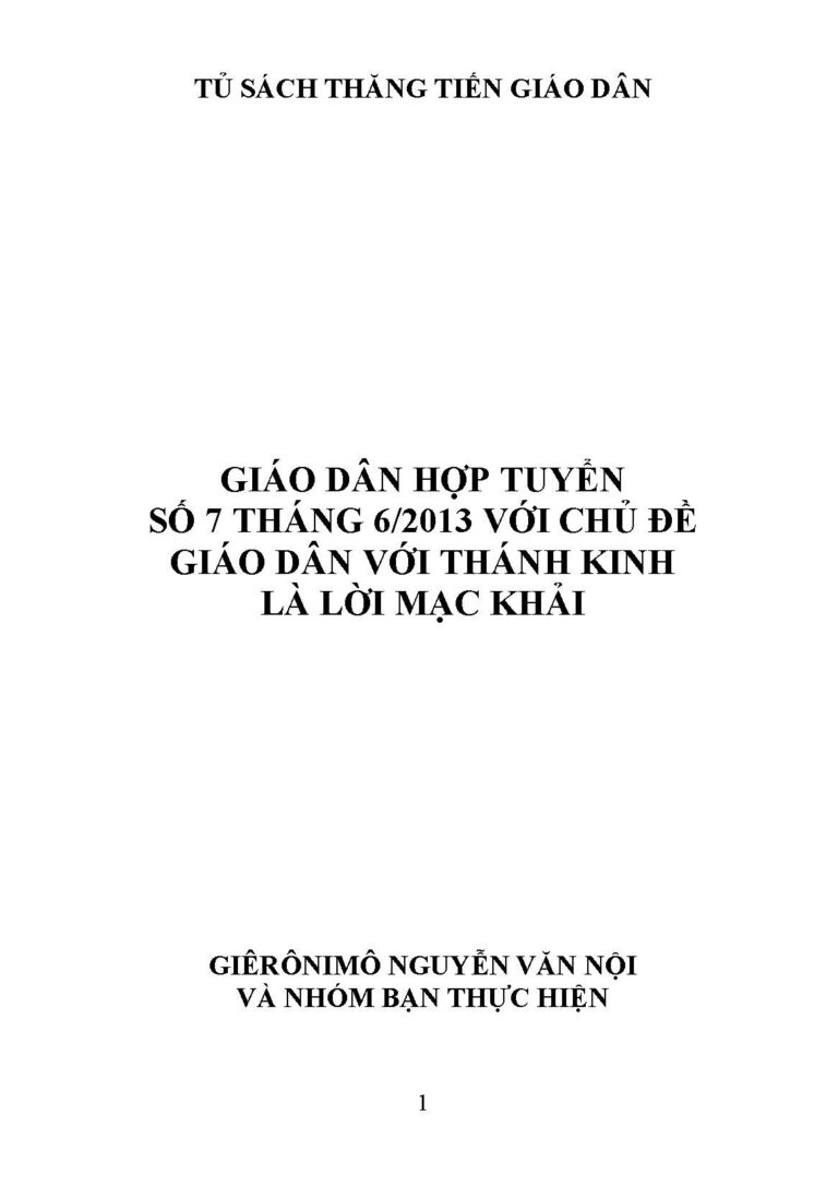GIÁO DÂN HỢP TUYỂN SỐ 7