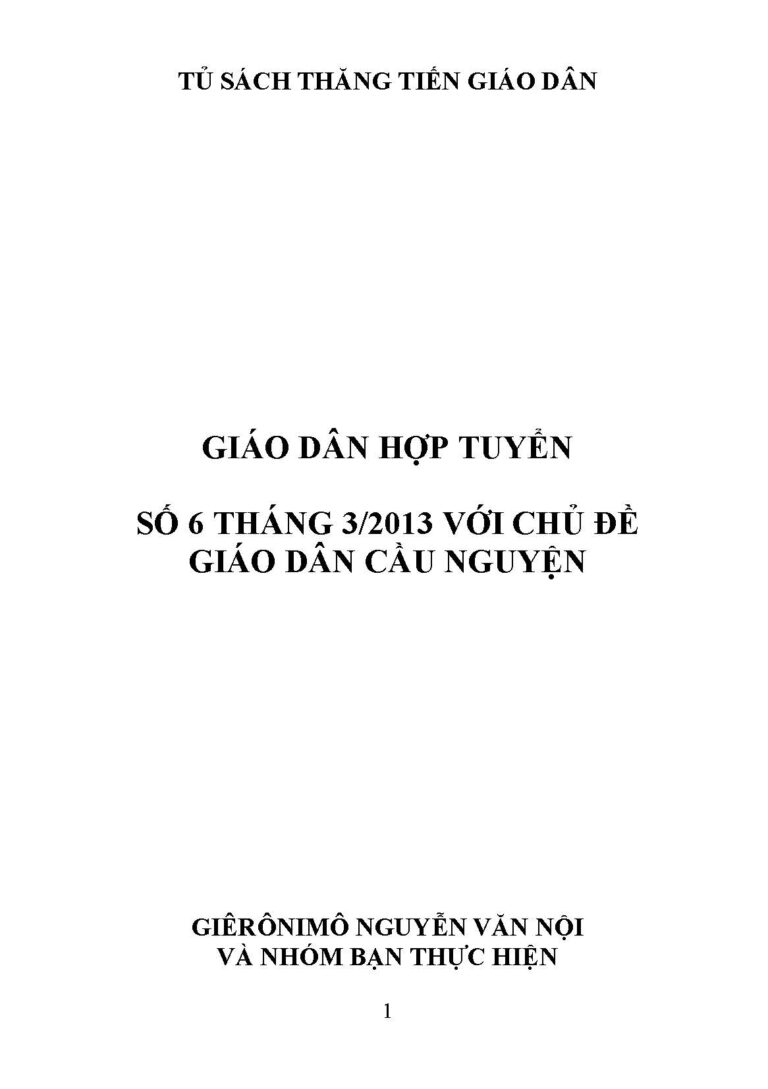 GIÁO DÂN HỢP TUYỂN SỐ 6